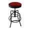 Holland Bar Stool Co Adjustable Stool, Black Wrinkle, Graph Ruby Seat 910BW016 - alternate 1